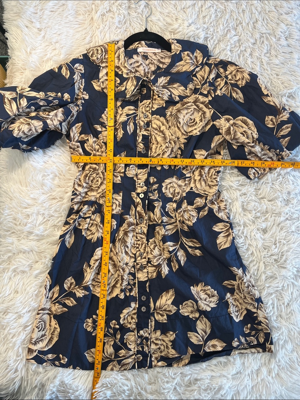 OLIVACEOUS ROSEWOOD REVERIE BUTTON DOWN MINI DRESS medium - Picture 7 of 10